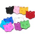 thumbnail image 2 of Wholesale 100Pcs Cat Face Name plate ID Tag Aluminum Customized Kitten Anti-lost for Dog Tag Collar Pet Dog ID Tags Engraving (black,23X23X1MM), 2 of 7