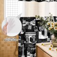 thumbnail image 3 of No Hook Shower Curtain, Eiffel Tower Shower Curtains for Bathroom with See Through Top Window, Vintage France Romantic European Paris City Art Waterproof & Washable Bath Curtain Extra Long 72"x84", 3 of 9