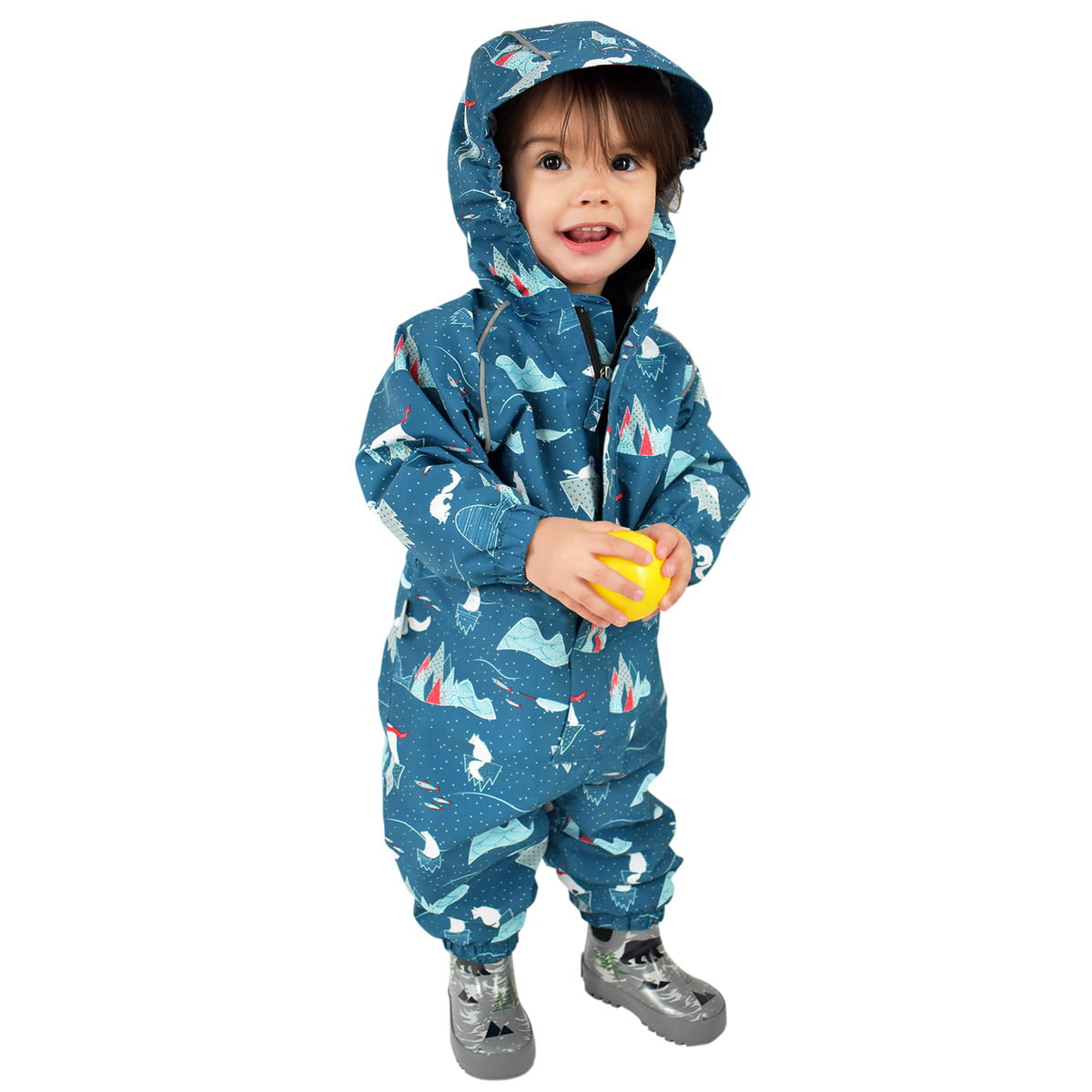 Jan & Jul Cozy-Dry Waterproof Fleece-Lined Rain Suit One-Piece for Baby & Toddler