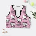 thumbnail image 2 of Hello Kitty Women's Sports Bras Fitness Workout Crop Tank Top Padded Yoga Top, 2 of 8