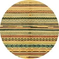thumbnail image 1 of Ahgly Company Indoor Round Abstract Light Brown Abstract Area Rugs, 6' Round, 1 of 6
