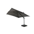 thumbnail image 1 of Parasol carré déporté Velago Sabia de 3 m avec base, gris foncé, 1 of 3