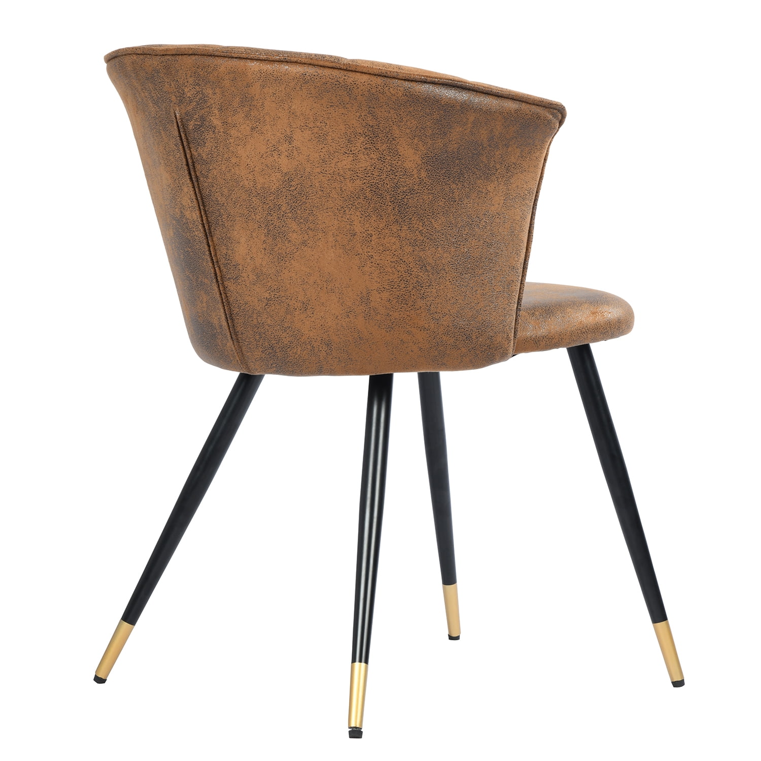 Homy Casa Dining Chairs Set of 2, Upholstered Kitchen and Living Room Side Chairs, Brown