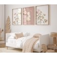 thumbnail image 2 of Hieng Nursery Wall Art Print Wildflower Poster Pictures 3 Pieces Floral Botanical Canvas Painting for Girls Room Nursery Decor With Inner Frame, 2 of 6
