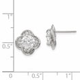 thumbnail image 2 of 10K Tiara Collection White Gold Polished CZ Post Earrings 10k White Gold Earrings, 2 of 2