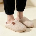 thumbnail image 6 of CHICVOMEY Women Men Fuzzy Slippers Memory Foam Warm Lined Indoor Closed Toes Fall Winter House Slippers, 6 of 8
