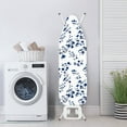 thumbnail image 3 of HELLHERO Blue Flower Design Ironing Board Cover, 15x54 Inch Standard Ironing Board Cover with Elastic Edge and Hook and Loop Fasteners Scorch and Stain Resistant Cotton Ironing Covers, 3 of 5