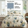 thumbnail image 6 of Conch King Quilt Set - Soft Microfiber Lightweight 3-Piece for All Season (1 Quilt, 2 Pillow Shams), 6 of 9