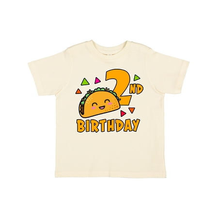 

Inktastic 2nd Birthday with Taco and Confetti Gift Toddler Boy or Toddler Girl T-Shirt