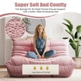 thumbnail image 4 of WHGBJA Adults Bean Bag Chair Loveseat, Lazy Floor Chair Togo Sofa for Kids, High-Density Sponges Filling Gaming Bean Bag, Pink, 4 of 8