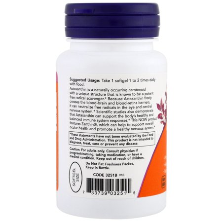 NOW Foods アスタキサンチン 4mg 60粒 ベジーソフトジェル ナウフーズ Astaxanthin 4mg 60veggie softgels