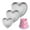 Silver, variant on Coliware Heart-Shaped Cake Pan Set of 3, Nonstick Baking Mold with Size 6/8/9.5 inch, Heat-Resistant Moulding Tin for Wedding, Birthday Party, Food-Grade & Dishwasher Safe Bakeware