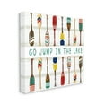 thumbnail image 3 of Stupell Industries Jump In Lake Various Patterned Oars Graphic Art Gallery Wrapped Canvas Print Wall Art, Design by Elizabeth Tyndall, 3 of 7