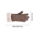 thumbnail image 3 of IDALL Leather Gloves,Gloves for Cold Weather Women Winter Gloves Ladies Girls Outdoor Heat Full Finger Lined Driving Glove Winter Gloves,Gloves for Women Khaki, 3 of 5