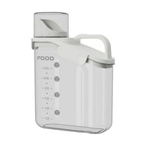 Matoen Cereal Containers Storage, 2L/67.6oz Airtight Large Dry Food Storage Containers with Pouring Spout Measuring Cup for Snacks Grain Rice,BPA Free Dispenser Plastic Bin