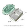 thumbnail image 2 of Kidsjoy Bento Box, Leakproof Lunch Container with Compartments, Includes Fork & Spoon, 1-Pack for School Office Travel & Picnic, Green, 2 of 6