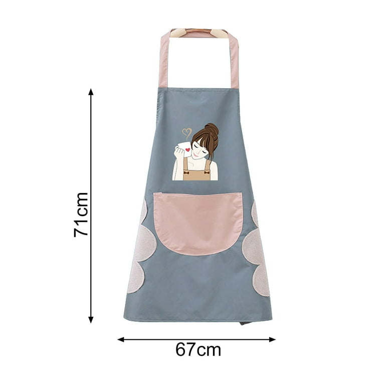 Ludlz Aprons for Women Kitchen Apron with Adjustable Neck