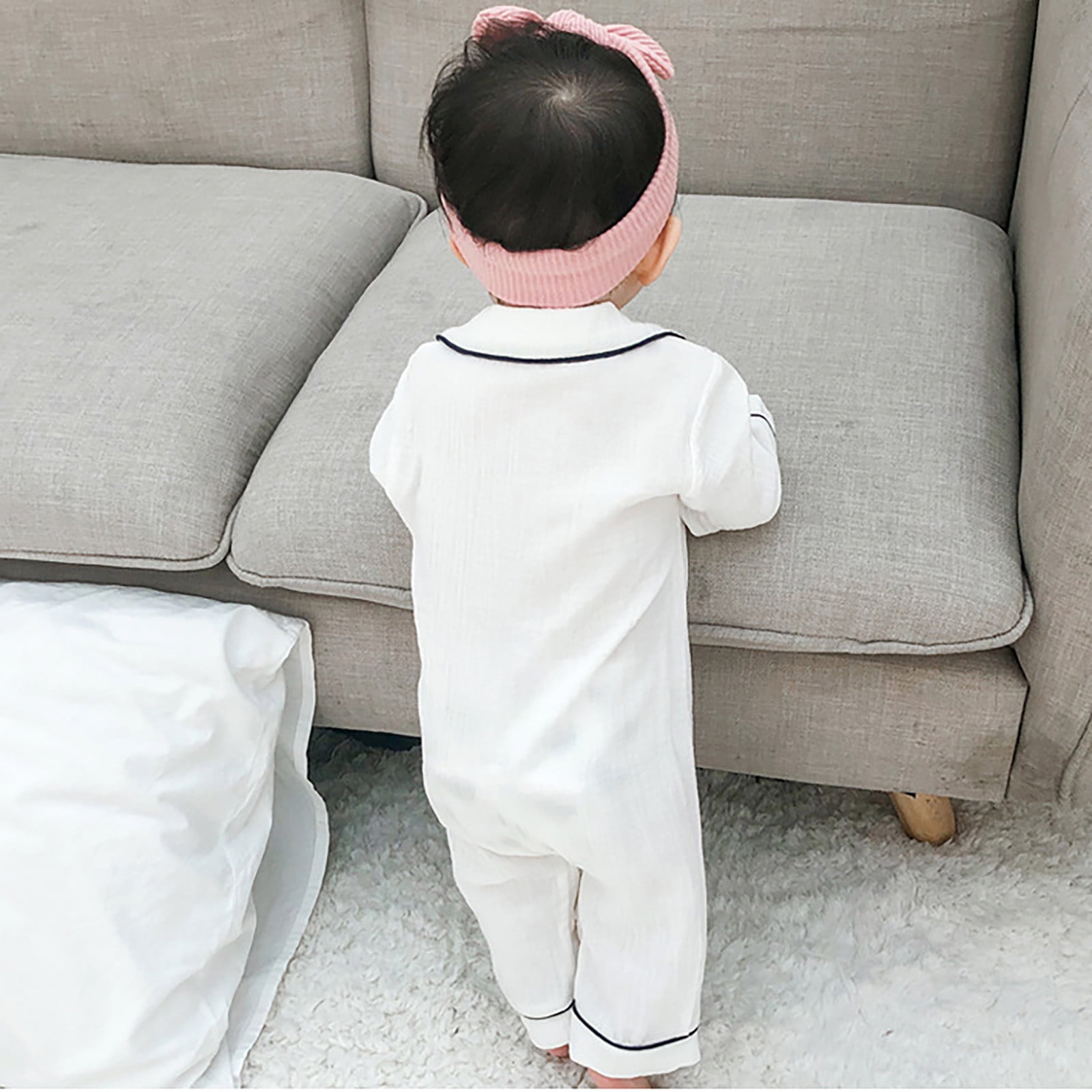 3 Pack Baby Bodysuit Baby Long Sleeve Sleeper Organic Cotton Backed Onesie Pajamas Preemie Sleepers 3-6 Months