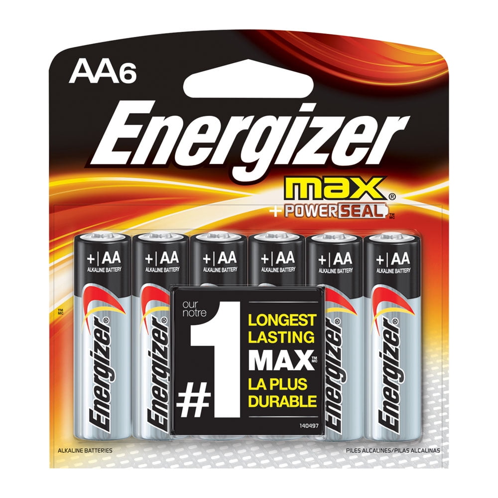 Energizer Max Alkaline AA Batteries 8 ea (Pack of 9)