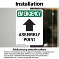 thumbnail image 2 of (2 Pack) Assembly Point [Up Arrow] With Symbol OSHA Emergency Sign 12 Inch X 18 Inch Vinyl Label Decal Sticker Weather Resistant, UV Protected for Workplace, Business, and Construction, 2 of 6