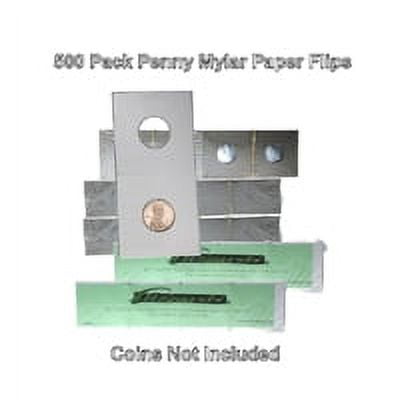 Cardboard/Mylar 2x2 Coin Holder Flips for Penny/Cent 19mm, by Guardhouse 500 pk