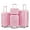 Pink#486, variant on Hardside Luggage Luggage Sets 4 Piece(14/20/24/28) PP Lightweight & Durable Expandable suitcase,Hardside Suitcase