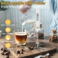 thumbnail image 5 of Rechargeable Milk Frother Handheld,3 Speeds Frother Wand With Stand, Coffee Frother for Coffee With 3 Stainless Whisks,Hand Mixer Electric Handheld for Lattes,Cappuccino,Matcha,Egg,White, 5 of 8