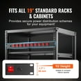 thumbnail image 2 of KFFKFF 1U PDU, Equipped with 10 Outlets, Designed for 19" Server Racks, Features Individual Switches, Surge and Overload Protection, 110-125V/15A, Suitable for Both Home and Office Use, 2 of 9