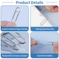 thumbnail image 3 of Sujetapapeles PEASUG Jumbo 800 unidades de 50 mm metal inoxidable, 3 of 7