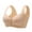 Skin Color, variant on harmtty Wide Shoulder Straps Women Bra U-Shaped Back Wire Free Front Closure Full Cup Sexy Bra for Daily Wear,Skin Color,42C