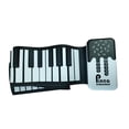 thumbnail image 1 of Piano enrollable de 49 teclas, recargable, regalo de cumpleaños, teclado enrollable resistente. teclas blancas y negras, 1 of 9