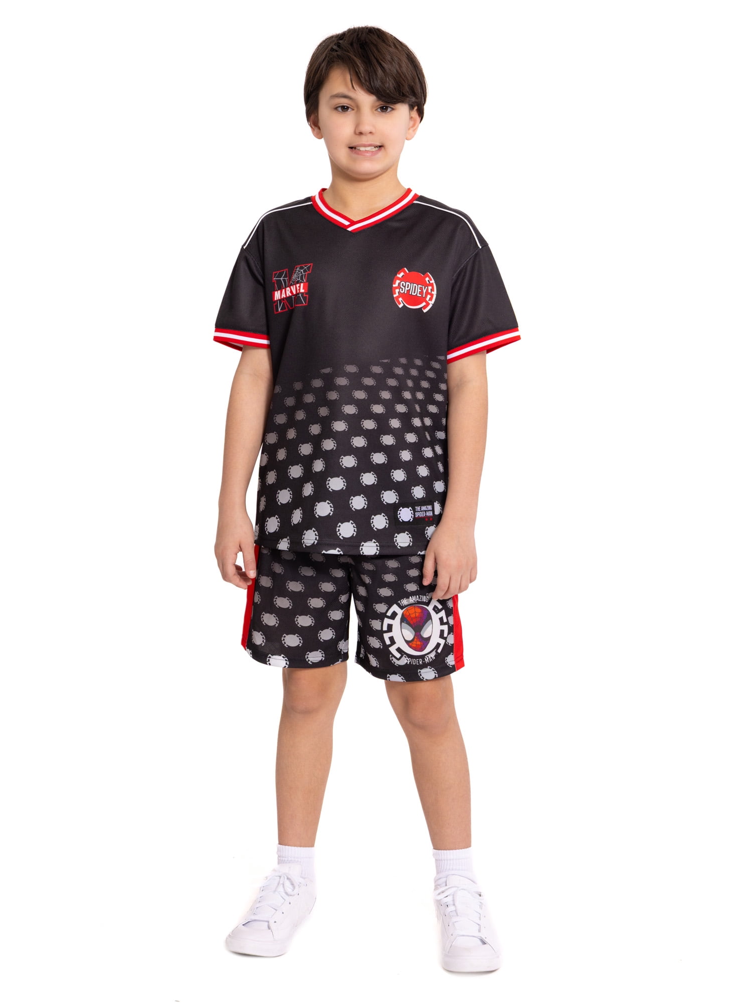 Spider-Man Boys' Graphic Soccer Jersey and Shorts Set, 2-Piece, Sizes 4-16