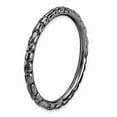 thumbnail image 3 of 925 Sterling Silver Stackable Black-plated Twisted Ring Eternity Band Size 10, 3 of 6