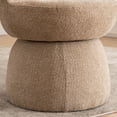 thumbnail image 3 of YOUNIKE Upholstered Armless Accent Chair, Swivel Vanity Stool With Wingback, Boucle Fabric Make-up Chair, Coffee, 3 of 17
