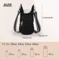 thumbnail image 5 of Unique Bargains Water Bottle Carrier Bag Water Bottle Holder with Adjustable Strap for Hiking Cycling Black, 5 of 7