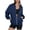 AV25_Navy, variant on Resicozy Womens Cropped Jackets Zip Up Lightweight Jacket Outerwear Fall Winter Clothes with Pockets Navy 2XL