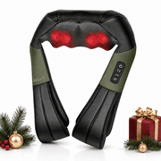 Nekteck Shiatsu Neck and Back Massager with Heat, 16 Deep Kneading Nodes, 3 Speeds, Massage Pillow for Home Office Car