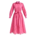 thumbnail image 3 of Free Assembly Women’s and Women's Plus Cotton Eyelet Maxi Shirtdress, Sizes XS-4X, 3 of 4