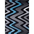 thumbnail image 2 of Handcraft Rugs - Blue/Gray/Silver/Black/Abstract Area Rug Modern Contemporary Wave / Zigzag / Stripped / Design, 2 of 8