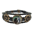 thumbnail image 1 of El mar frío Antártico pingüino ciencia naturaleza foto Pulsera marina tejida en cuero, 1 of 4
