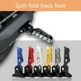 thumbnail image 2 of ZPAQI Metal Footrest Pedals Foldable Footrests Compact Folding Foot Pegs for, 2 of 17