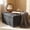 Dark Grey, variant on Arouseden Light Gray Cube Storage Ottoman,Square Storage Ottomans with Nailhead Trim Design,Upholstered Ottoman Coffee Table,Home Decor Foot Rest for Living Room