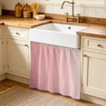 thumbnail image 2 of Pink Ombre Cabinet Curtains 35" W x 35" L, Pastel Pink Wood Grain Stripes Rustic Country Romantic Under-Desk Privacy Dust Proof Drape Dishwasher Curtain Sink Skirt for Kitchen Closet Bathroom Laundry, 2 of 9