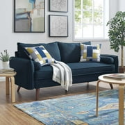 Modway Revive Fabric Upholstered Sofa with 2 Bolster Pillows, Multiple Colors