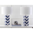 thumbnail image 3 of Safavieh Chevron 27-Inch H Stripe Table Lamp - Set of 2-Color:Clear/Light Blue/White, 3 of 4