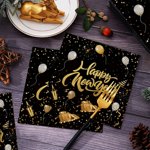 CREATITOY 20 Pcs Year Disposable Paper Towels Festive Pattern Soft Absorbent Perfect for Holiday Dinners Party Supplies Home Use and Year Celebrations