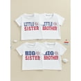 thumbnail image 4 of Aojekbee Kids Boy Girl T-Shirts Casual 4th of July Letter Print Cute Short Sleeve Tops for Toddler Summer Clothes, 4 of 10