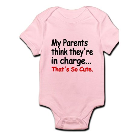 

CafePress - My Parents Think Theyre In Charge - Baby Light Bodysuit