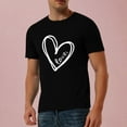 thumbnail image 2 of DPTALR T-shirt Imprimé à Manches Courtes Décontracté Valentine'S Day Love, 2 of 6
