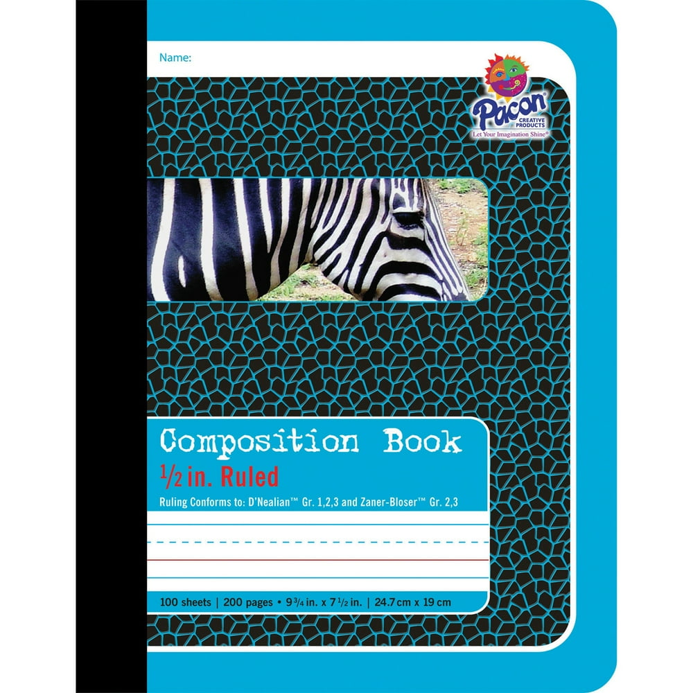 Pacon Primary Composition Book, .5" x .25" x .25" Short Ruled, 9.75" x